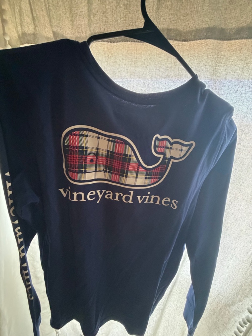 Vineyard Vines Navy Logo Cotton Tee